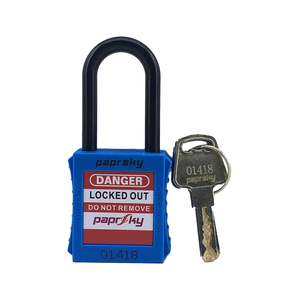 Safety Lockout Dielectric Padlock Blue Color PS-LOTO-PPNR-38 Dielectric Short Shackle